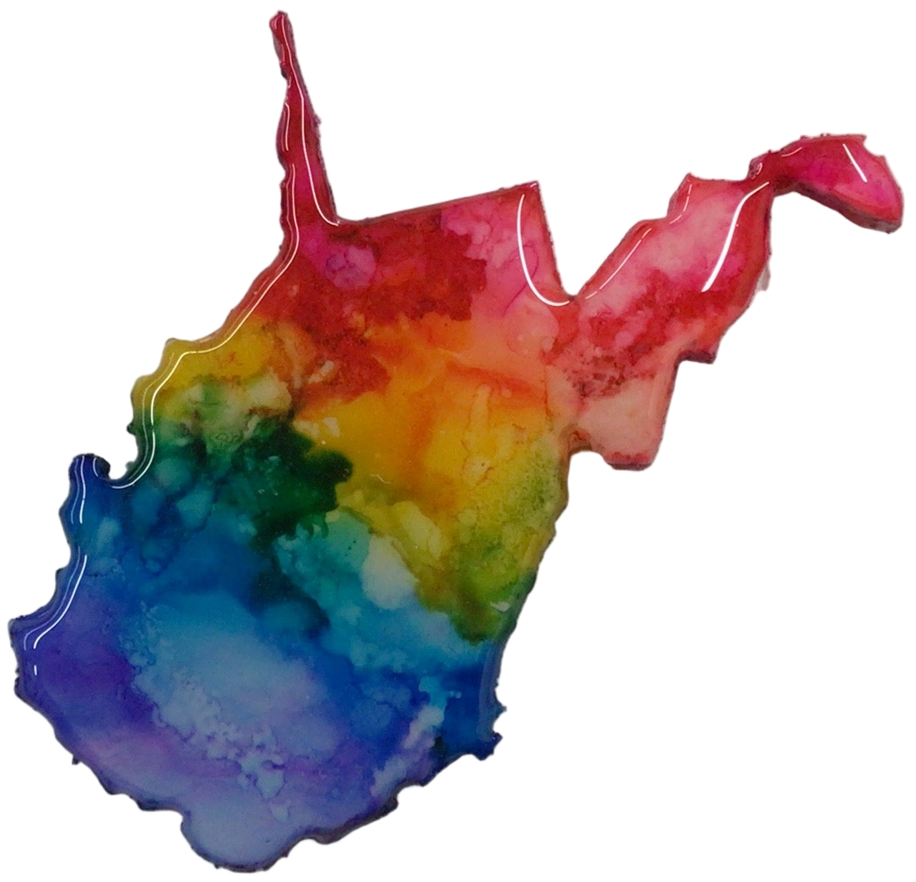 Resin WV Magnet - Medium & Large