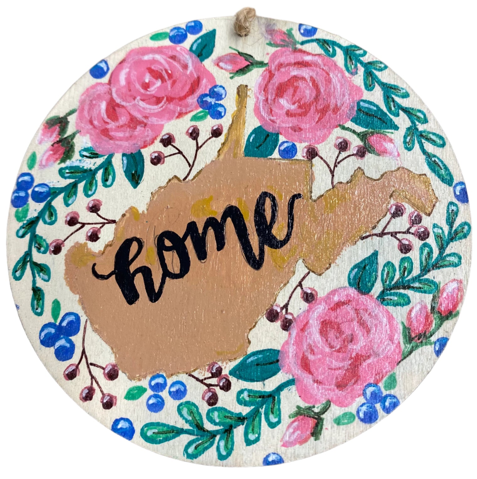 Hand-Painted WV Discs on a String