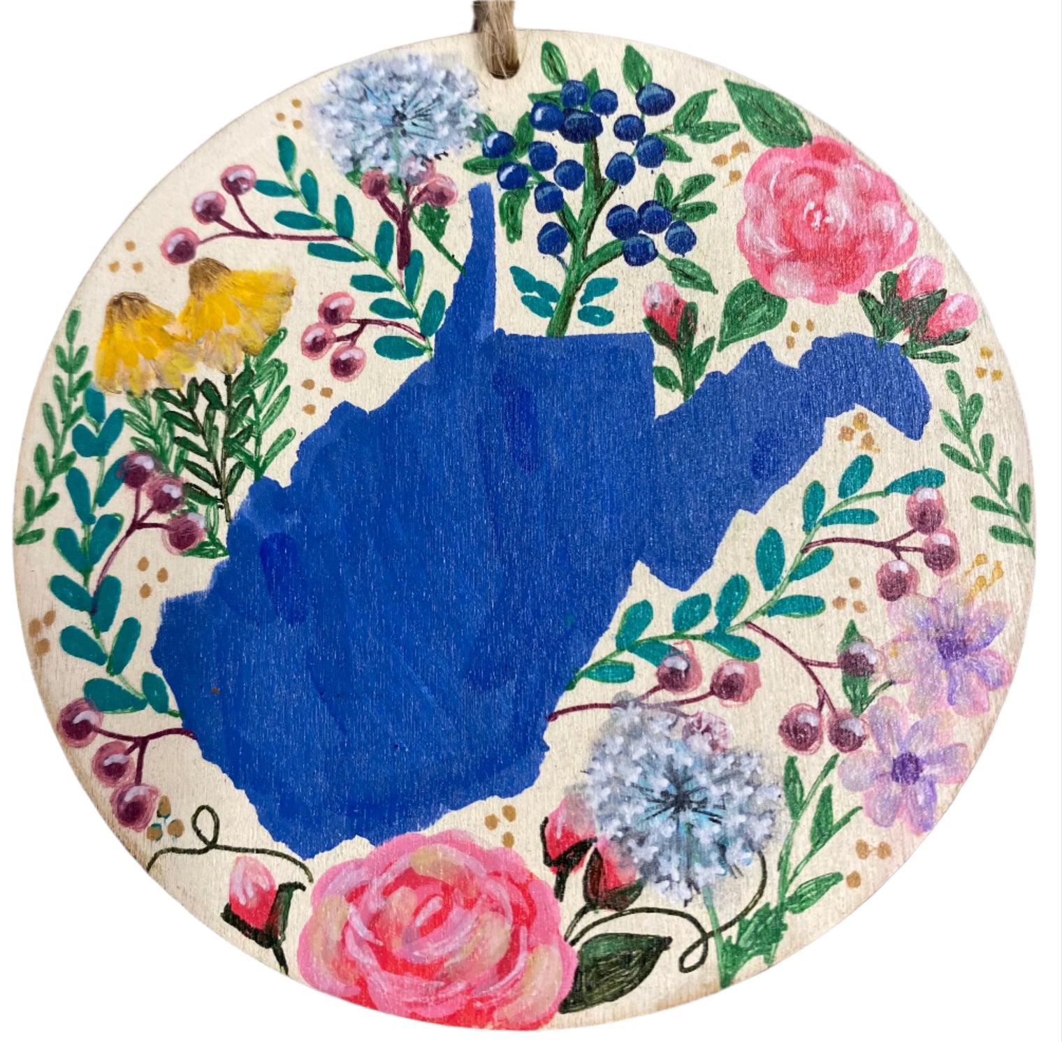 Hand-Painted WV Discs on a String