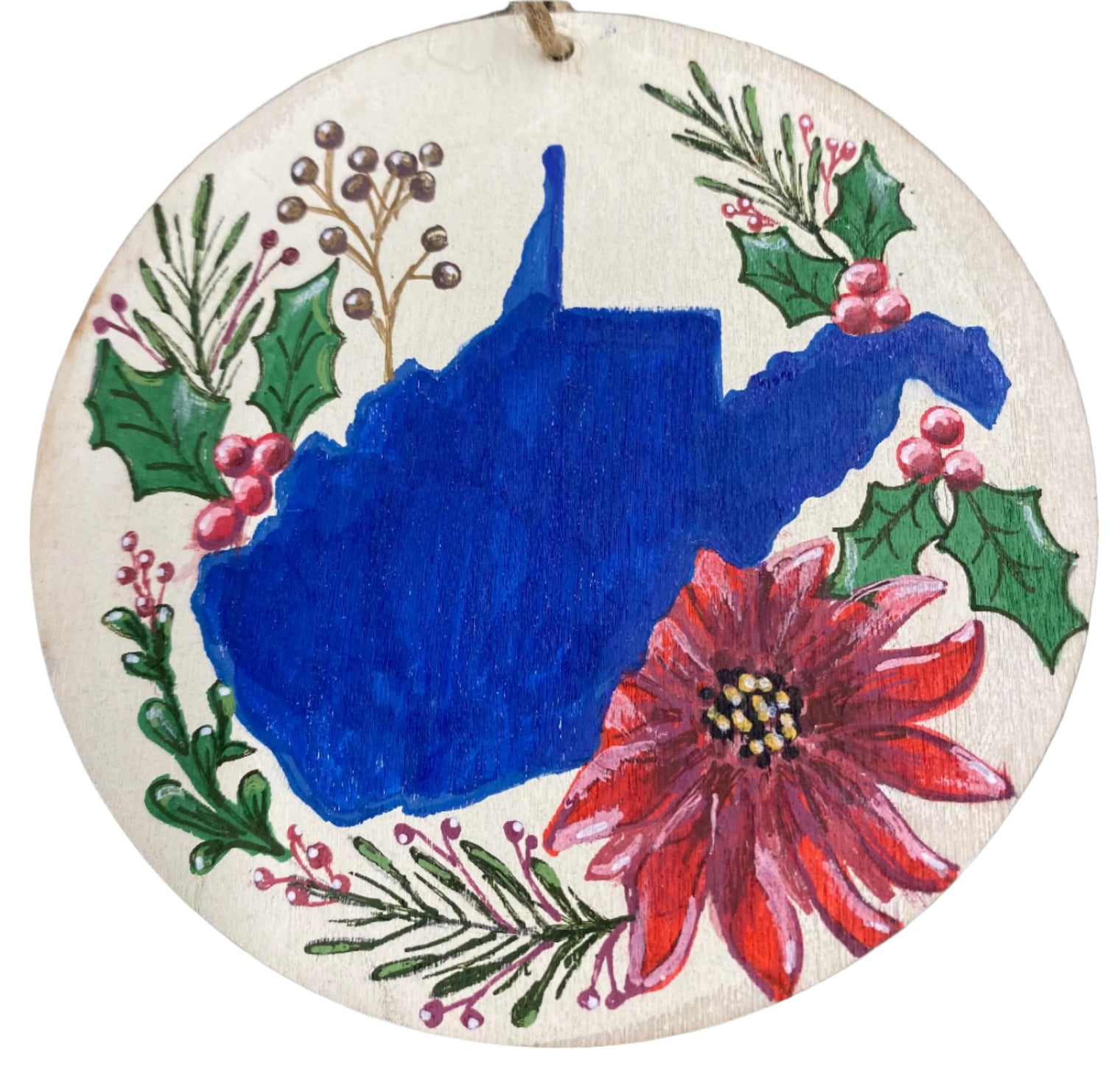 Hand-Painted WV Discs on a String