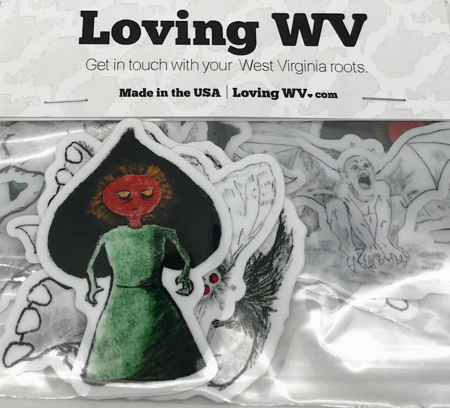 WV Monster Stickers - Pack of 4