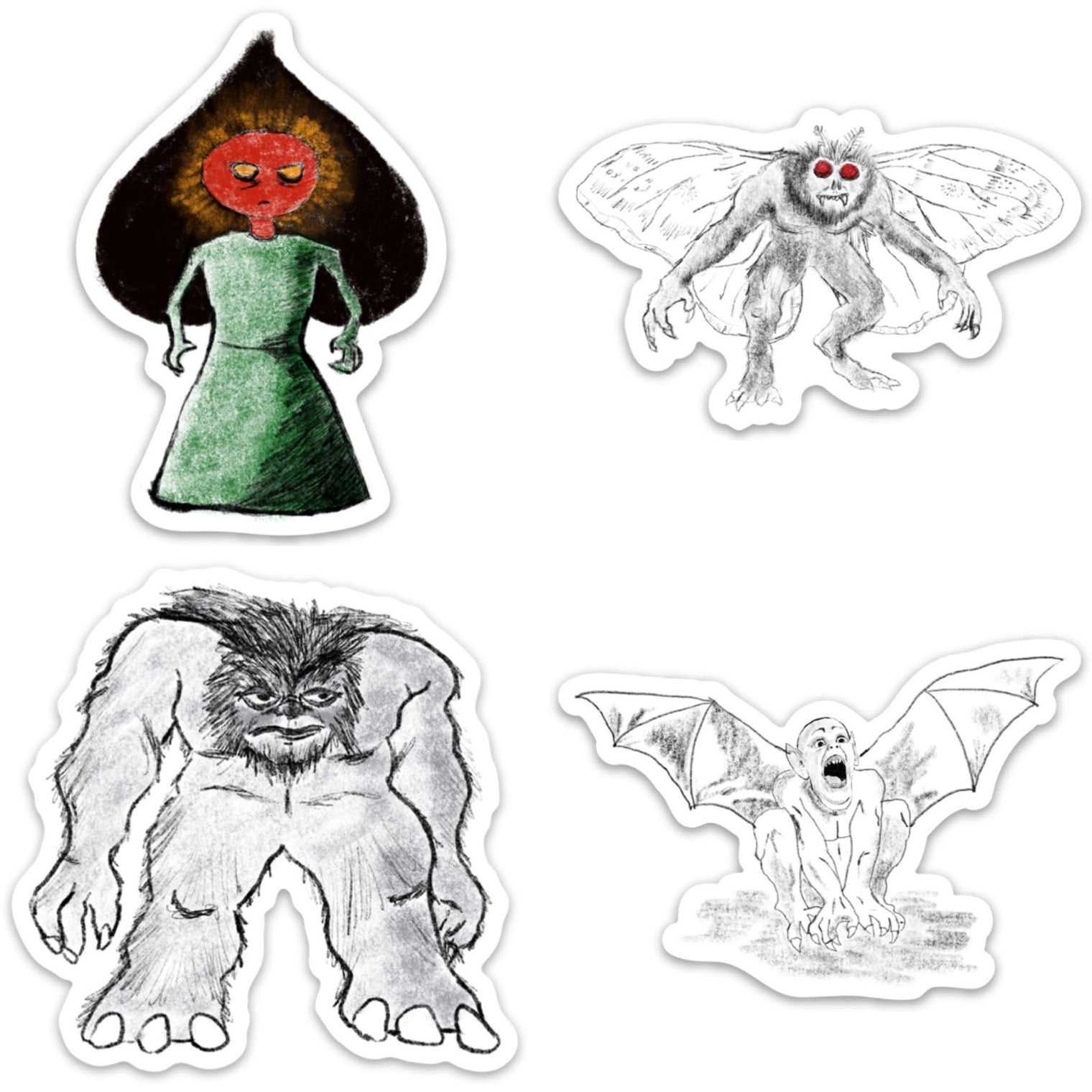 WV Monster Stickers - Pack of 4