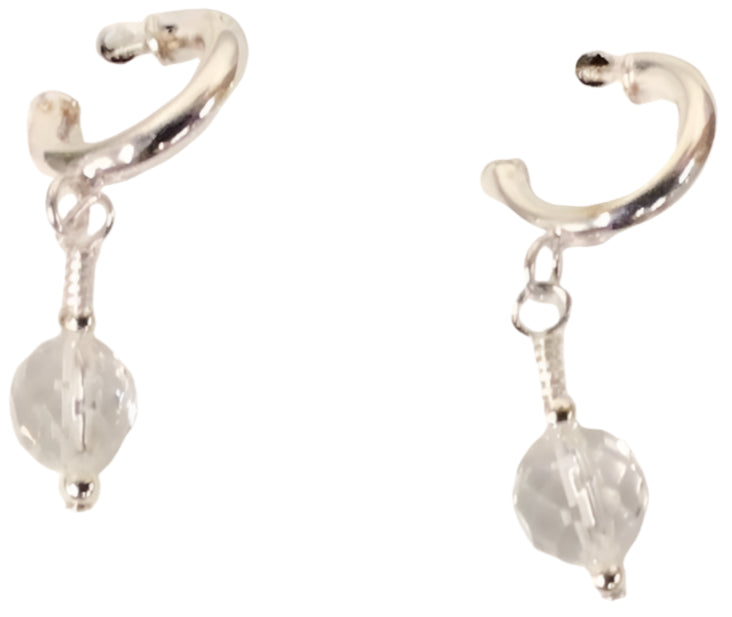 Crystal Quartz Huggies