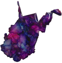 Resin WV Magnet - Medium & Large