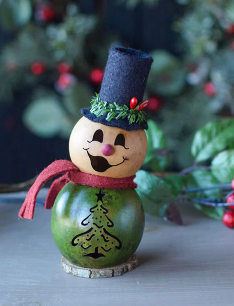 Tiny Snowman Gourd