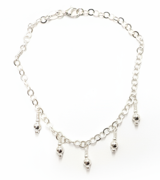 Sterling Silver Bracelet w/ Dangles