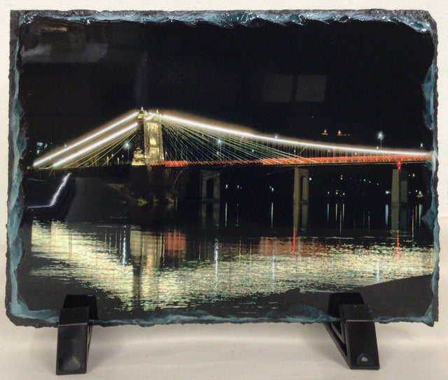 Suspension Bridge on Natural Edge Slate