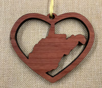 WV Heart Ornament