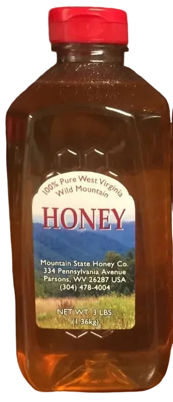3 lb Plastic Jar of WV Honey