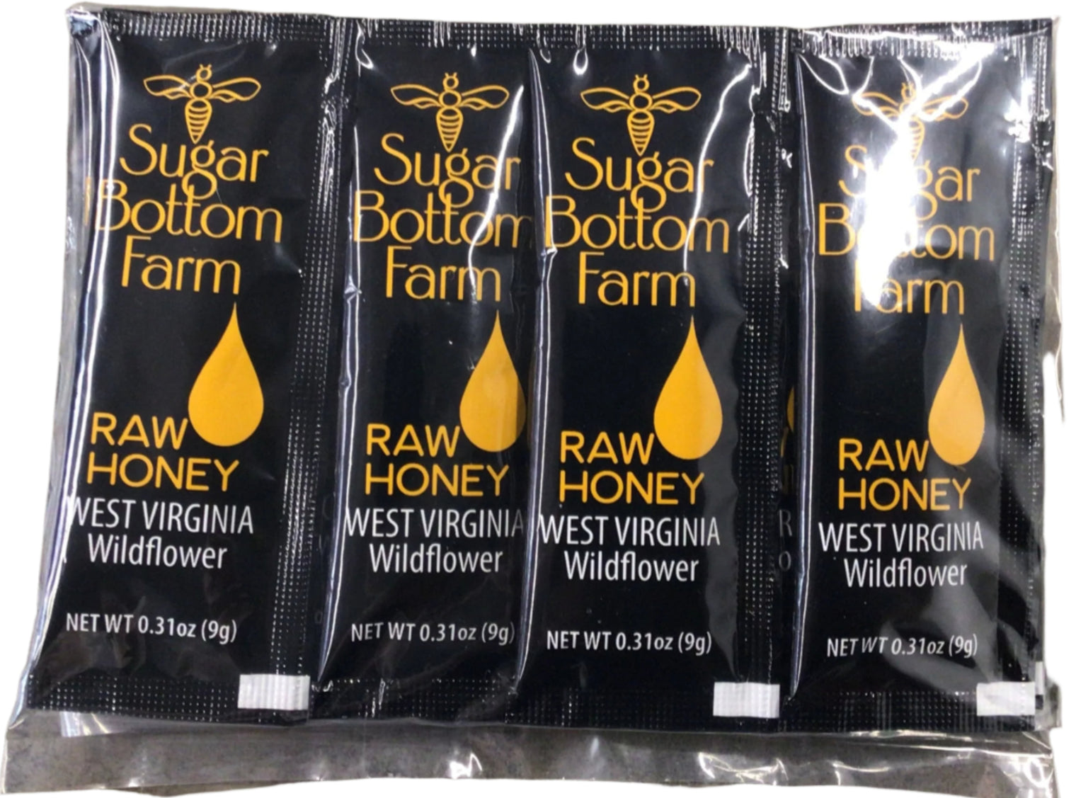 10 Single Serving WV Raw Honey Packets