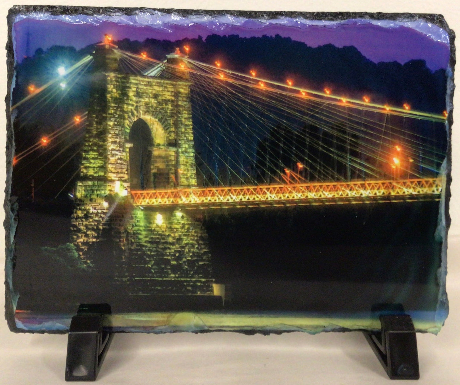 Suspension Bridge on Natural Edge Slate