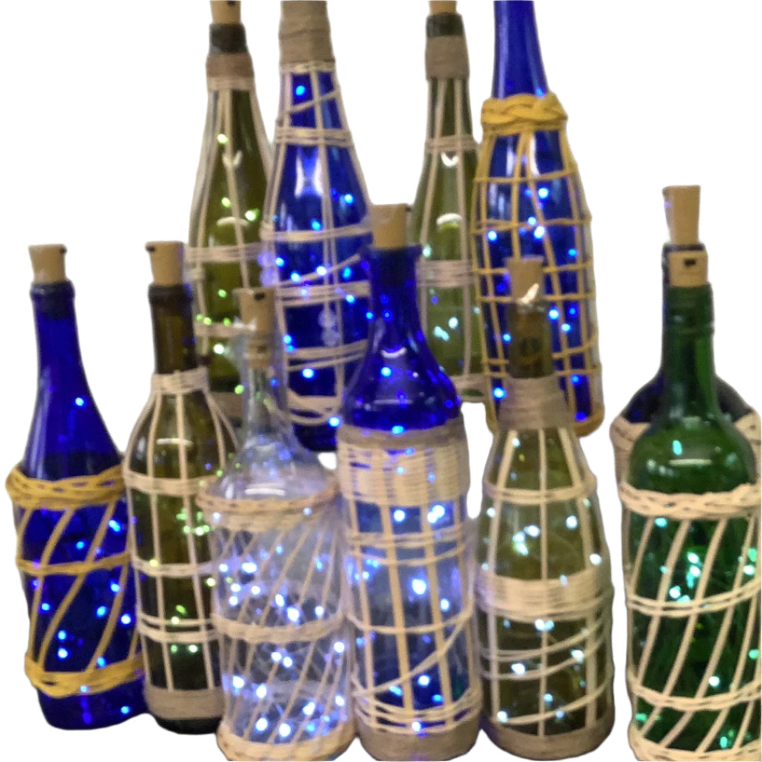 Lighted Wine Bottle