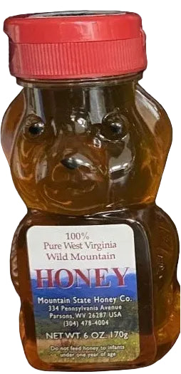 6 oz Wee Bear of WV Honey