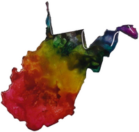 Resin WV Magnet - Medium & Large