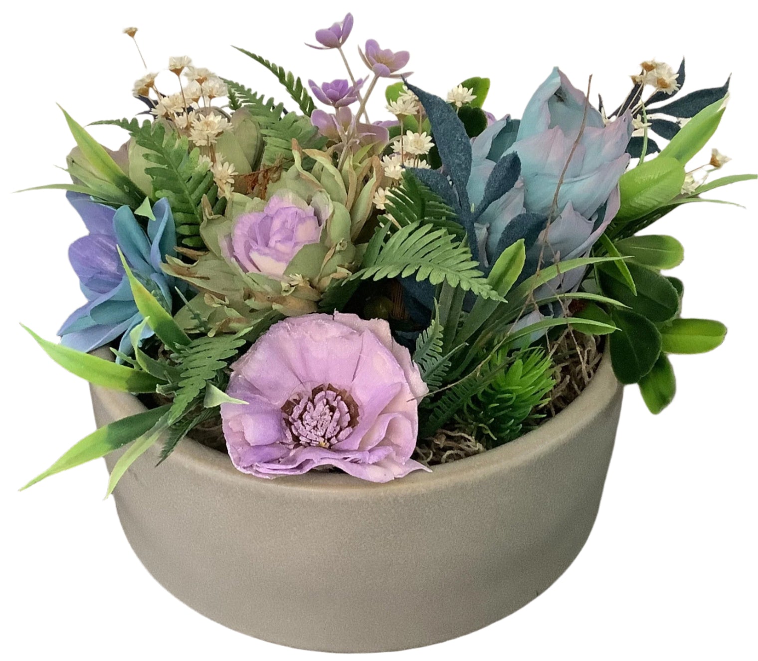 Wooden Succulents in Ceramic