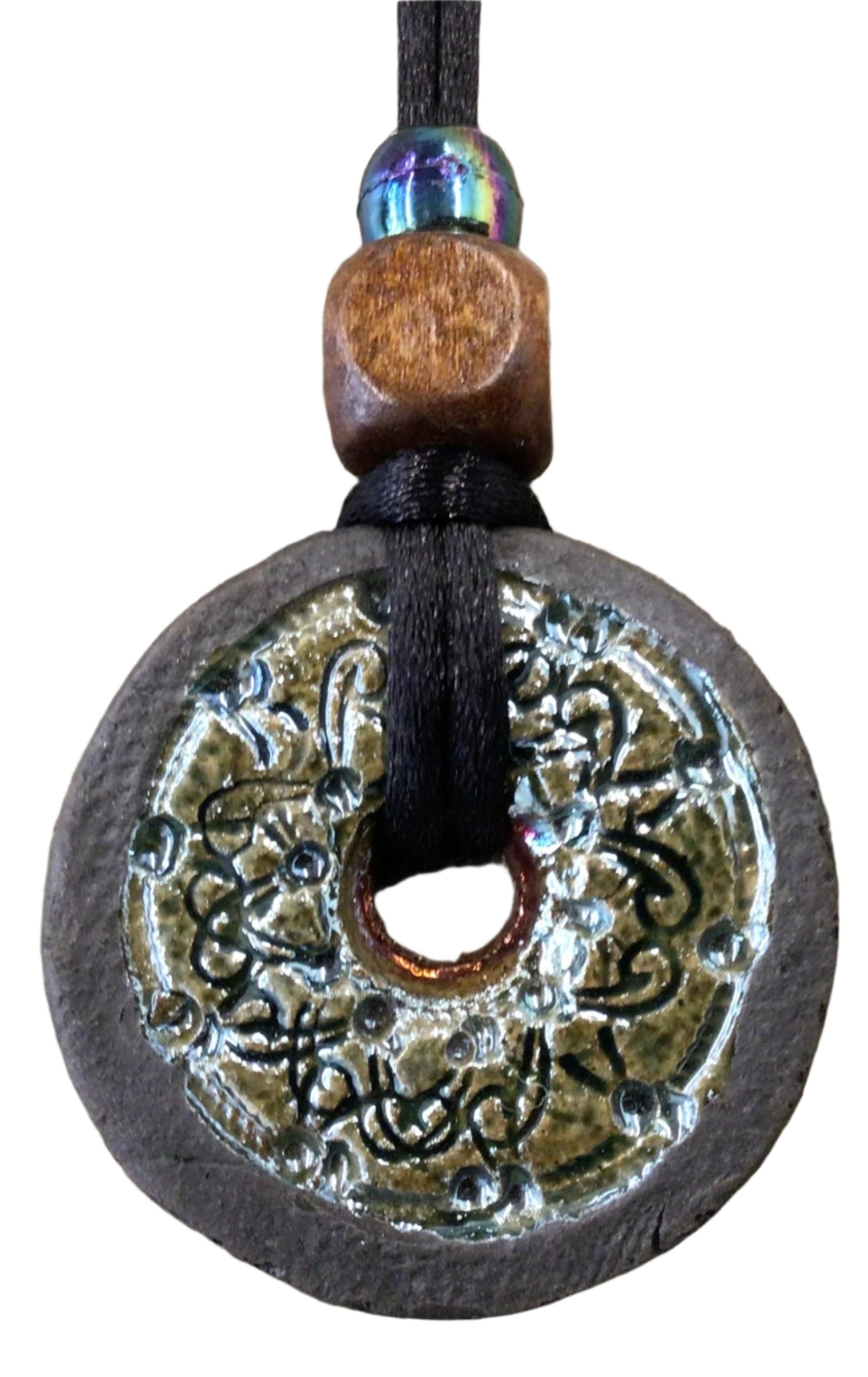 Raku Pendant Necklace