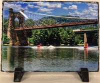 Suspension Bridge on Natural Edge Slate