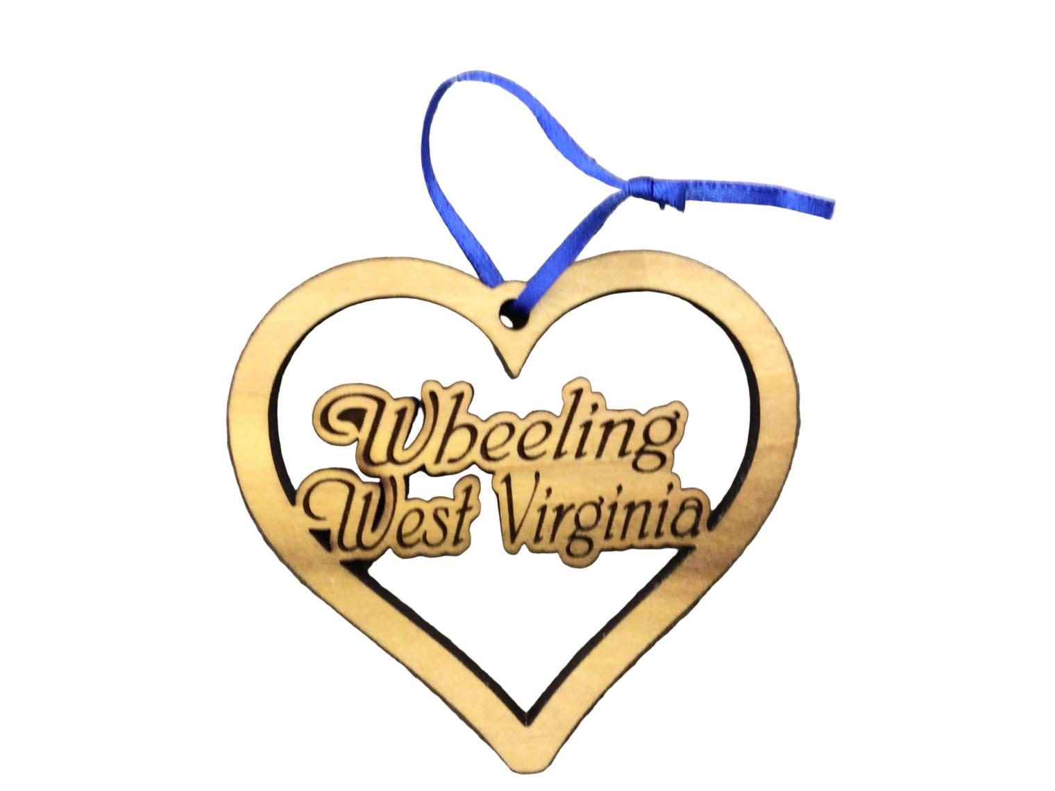 Wheeling Script Heart Ornament