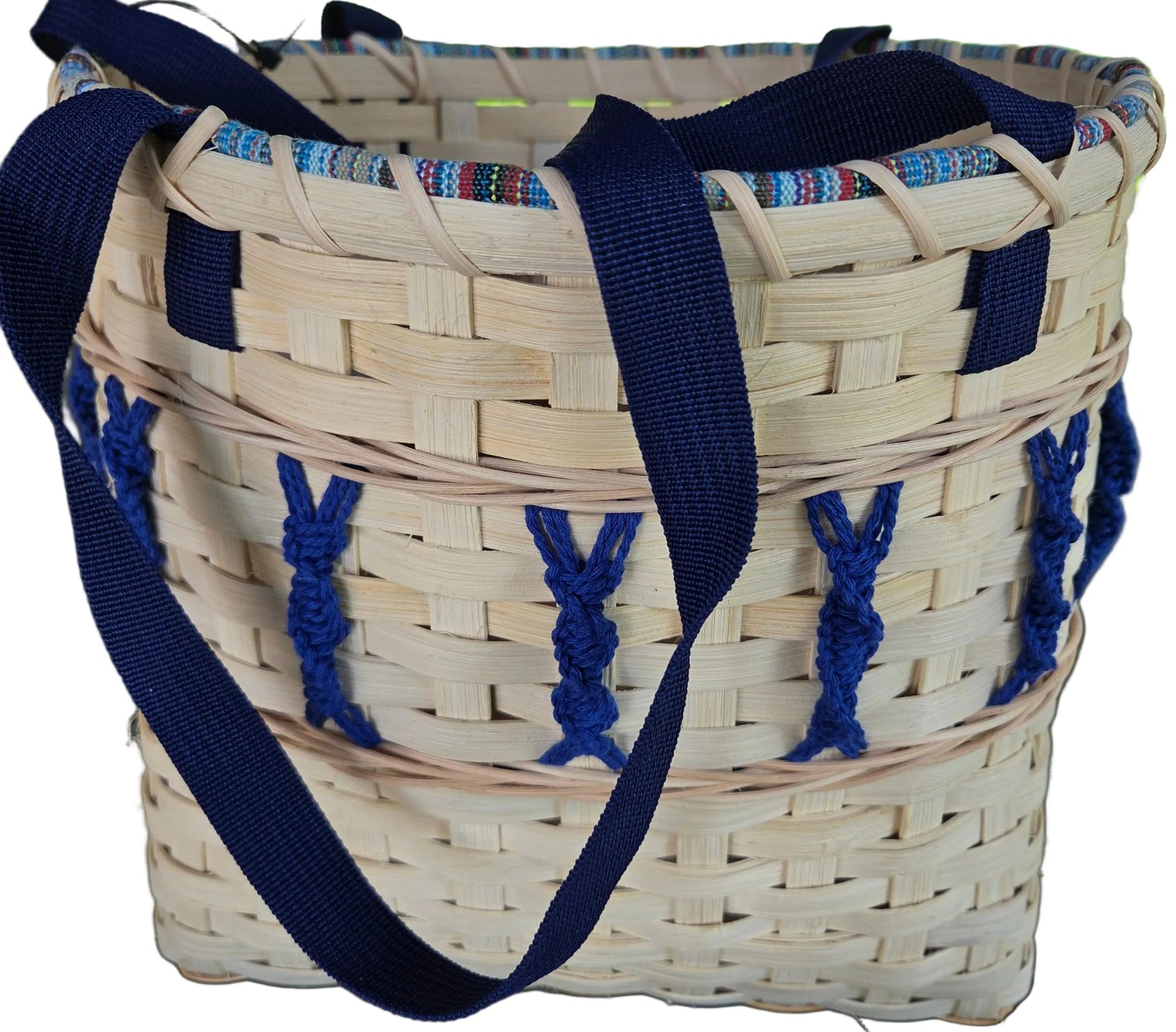 Large Tote Navy Handles