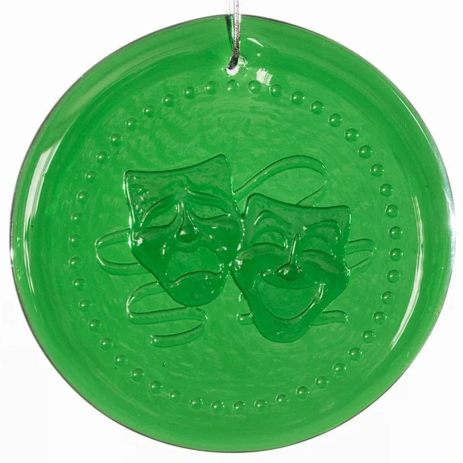 Comedy and Tragedy Glass Suncatcher