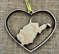 WV Heart Ornament