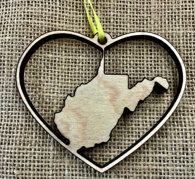 WV Heart Ornament