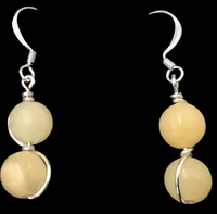 Yellow Jade Earrings