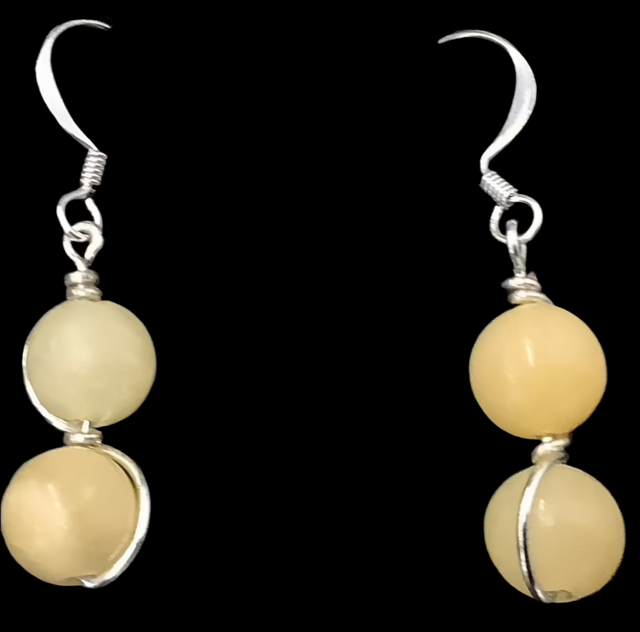 Yellow Jade Earrings