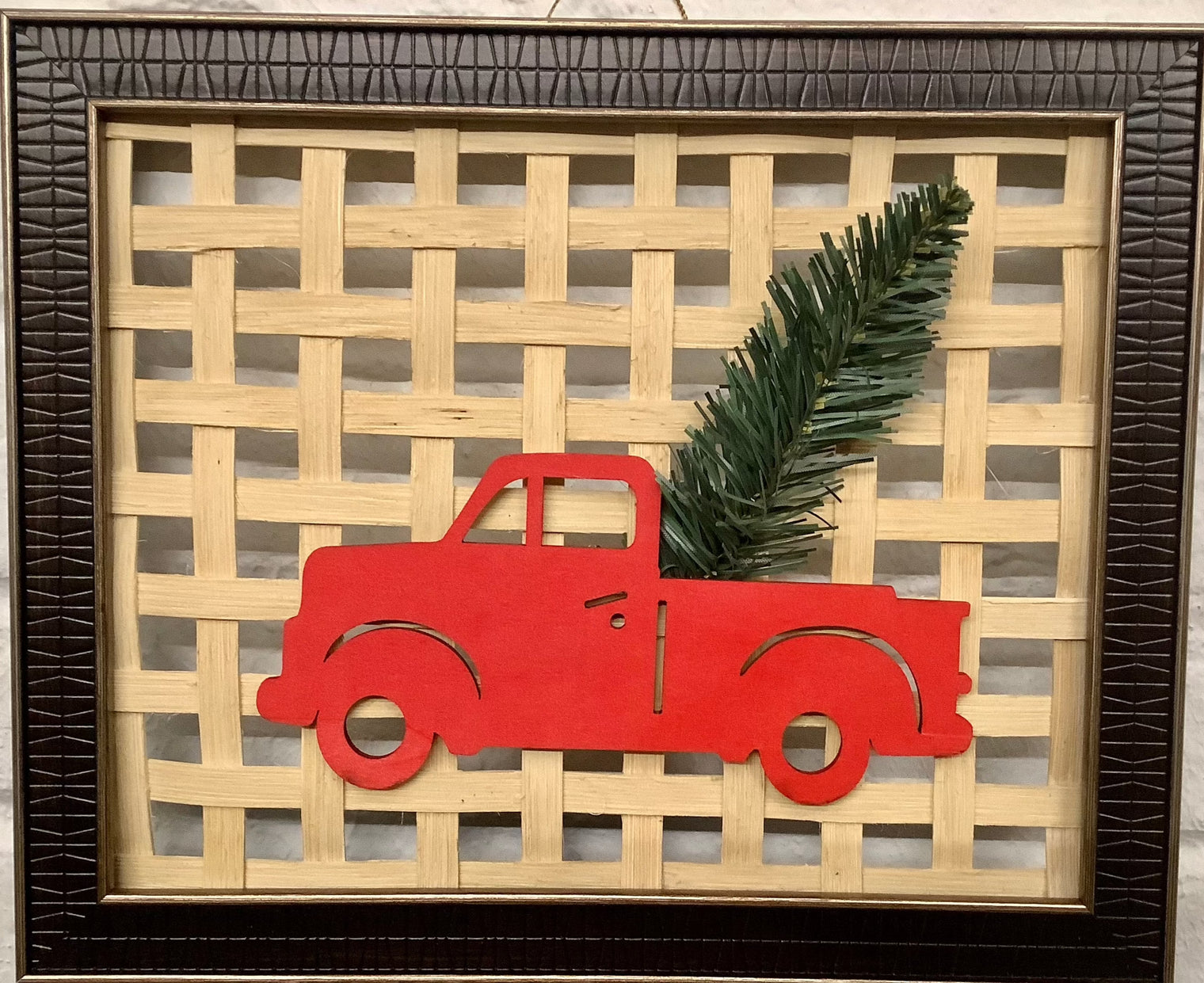 Red Pick-Up Wall Plaque