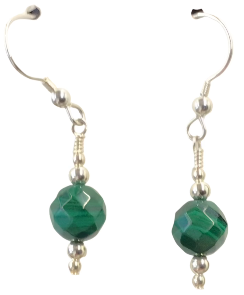 Malachite Sterling Silver Earrings
