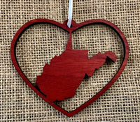 WV Heart Ornament