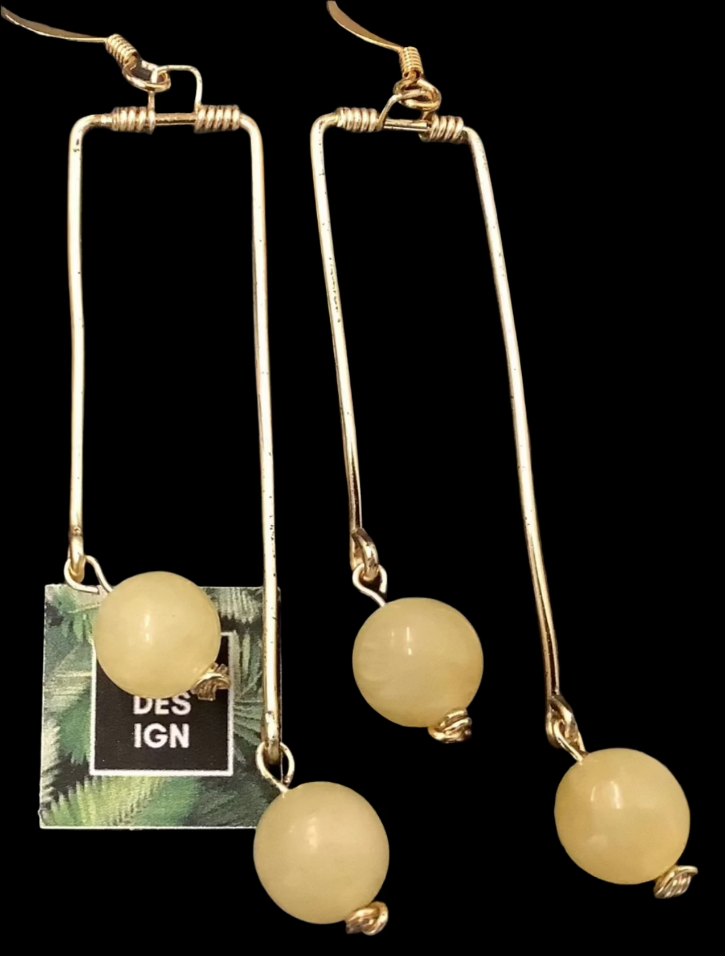 Yellow Jade Earrings