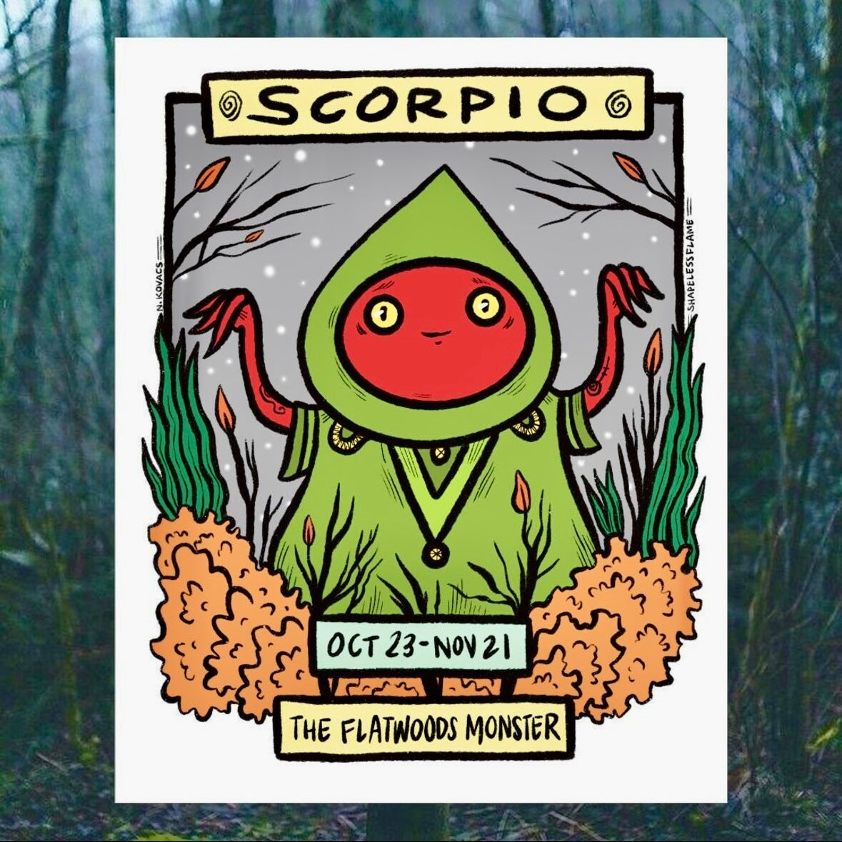 zodiac signs as monsters Cryptid Zodiac Art Print from Shapelessflame – The Wheeling Artisan Center Shop
