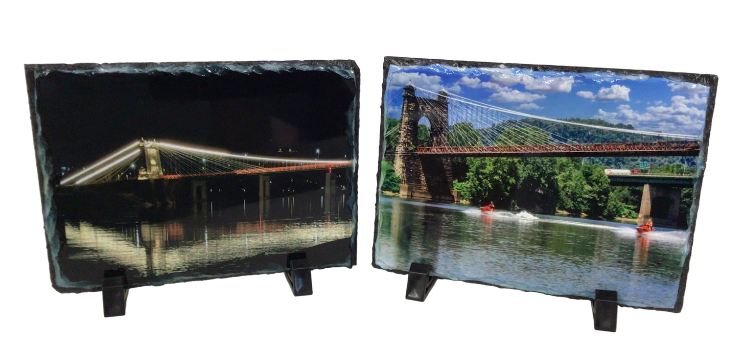 Suspension Bridge on Natural Edge Slate