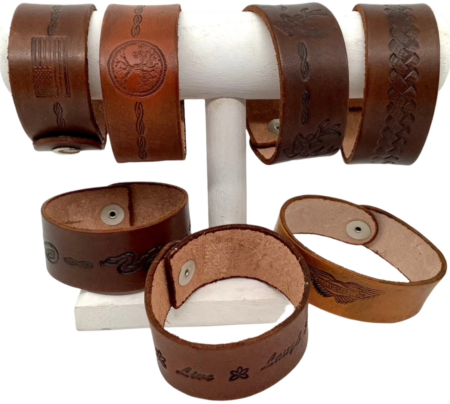 Leather Wristband Snap Bracelet