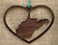 WV Heart Ornament