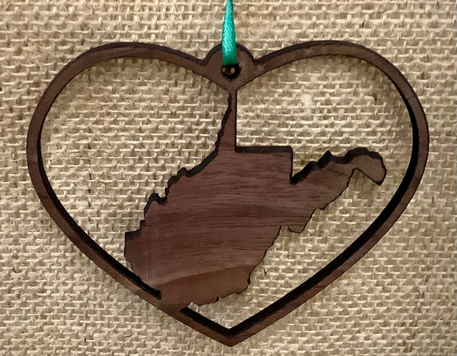 WV Heart Ornament