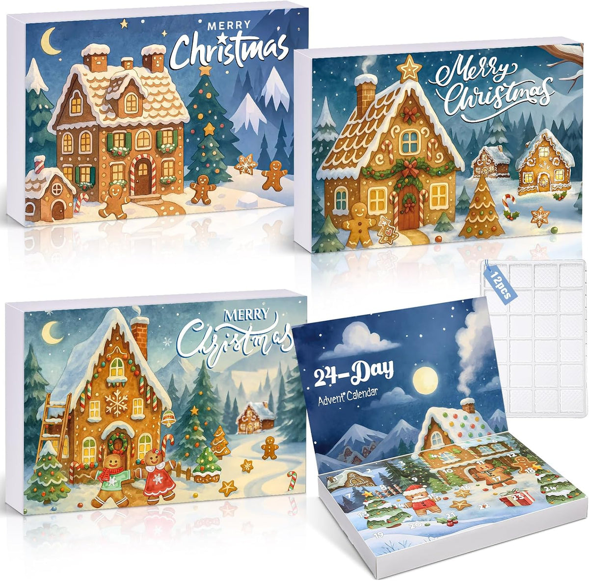 Advent Calendars - Gingerbread House Theme