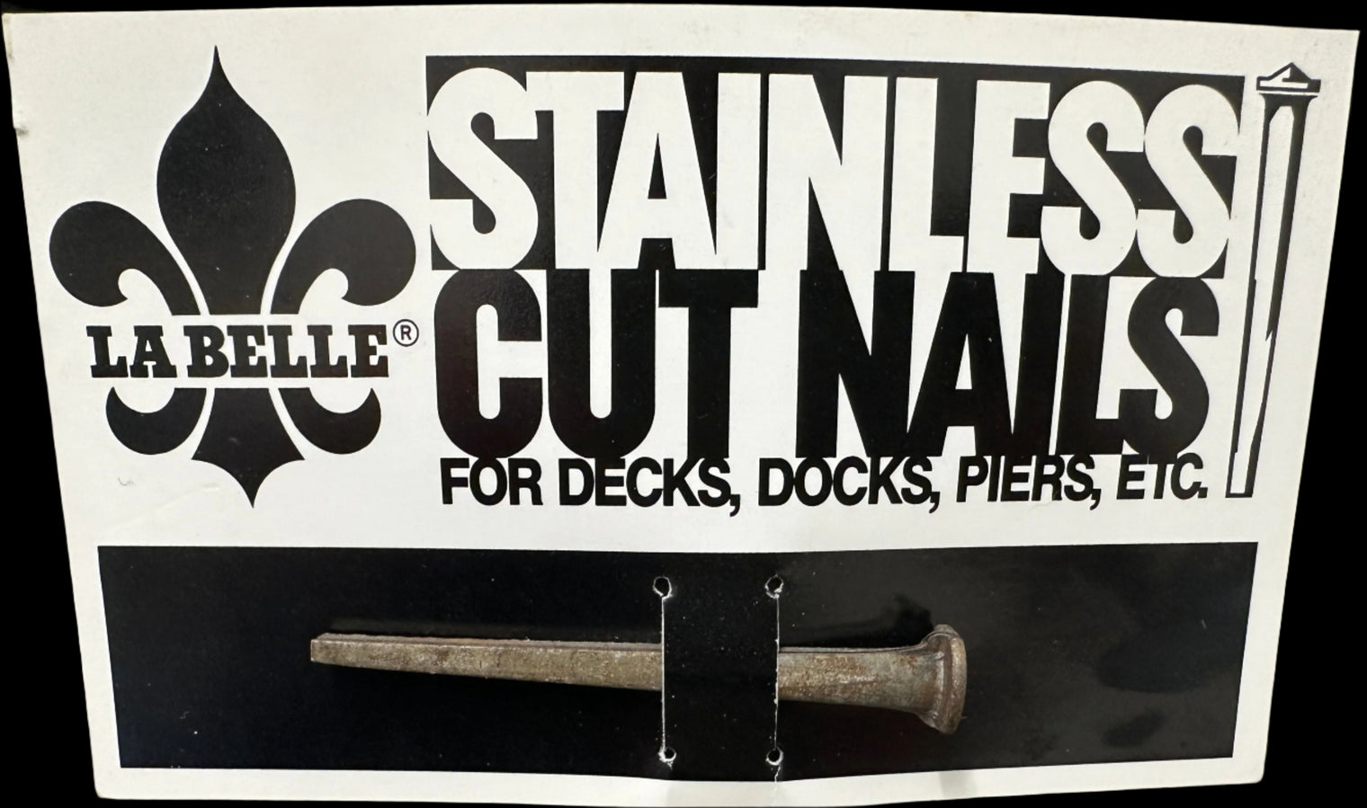 Cut Nail on Display Card