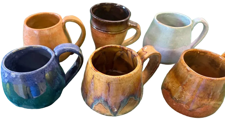 Glazed Pottery Mugs