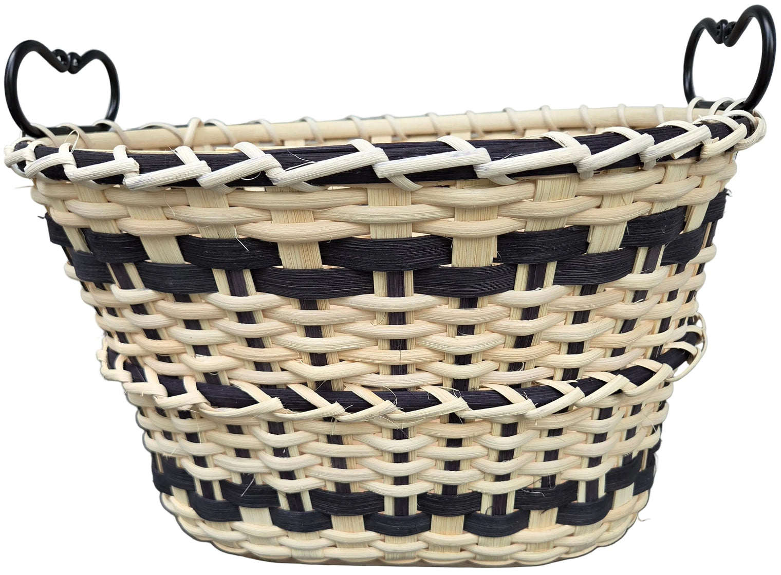 Reed Wood & Iron Basket
