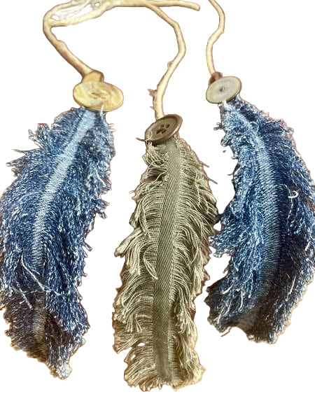 Upcycled Fabric Feathers