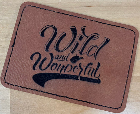 Leather Iron-on Wild & Wonderful Patch
