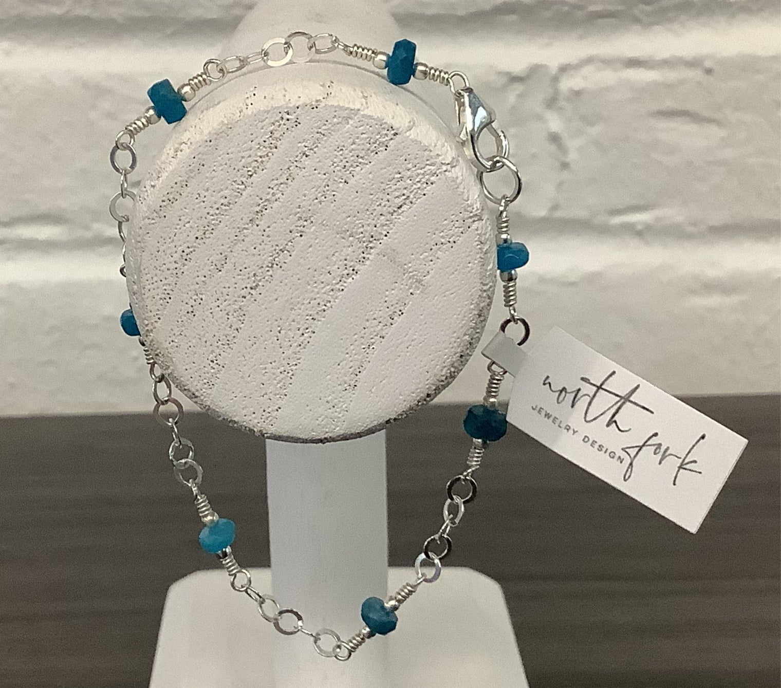 Apatite/Sterling Silver Bracelet