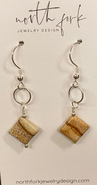 Picture Jasper Sterling Drop Earrings