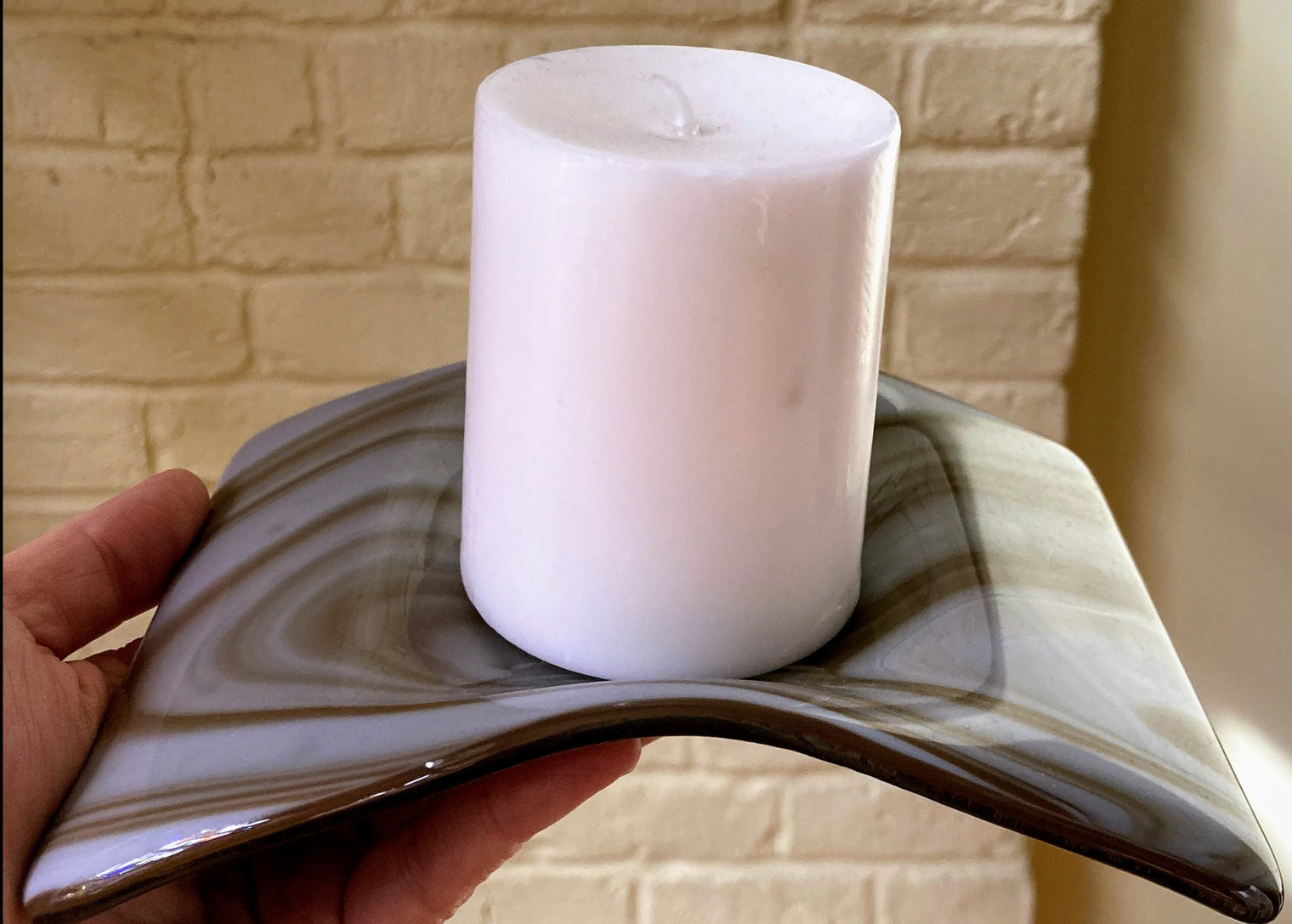 Glass Candle Holder