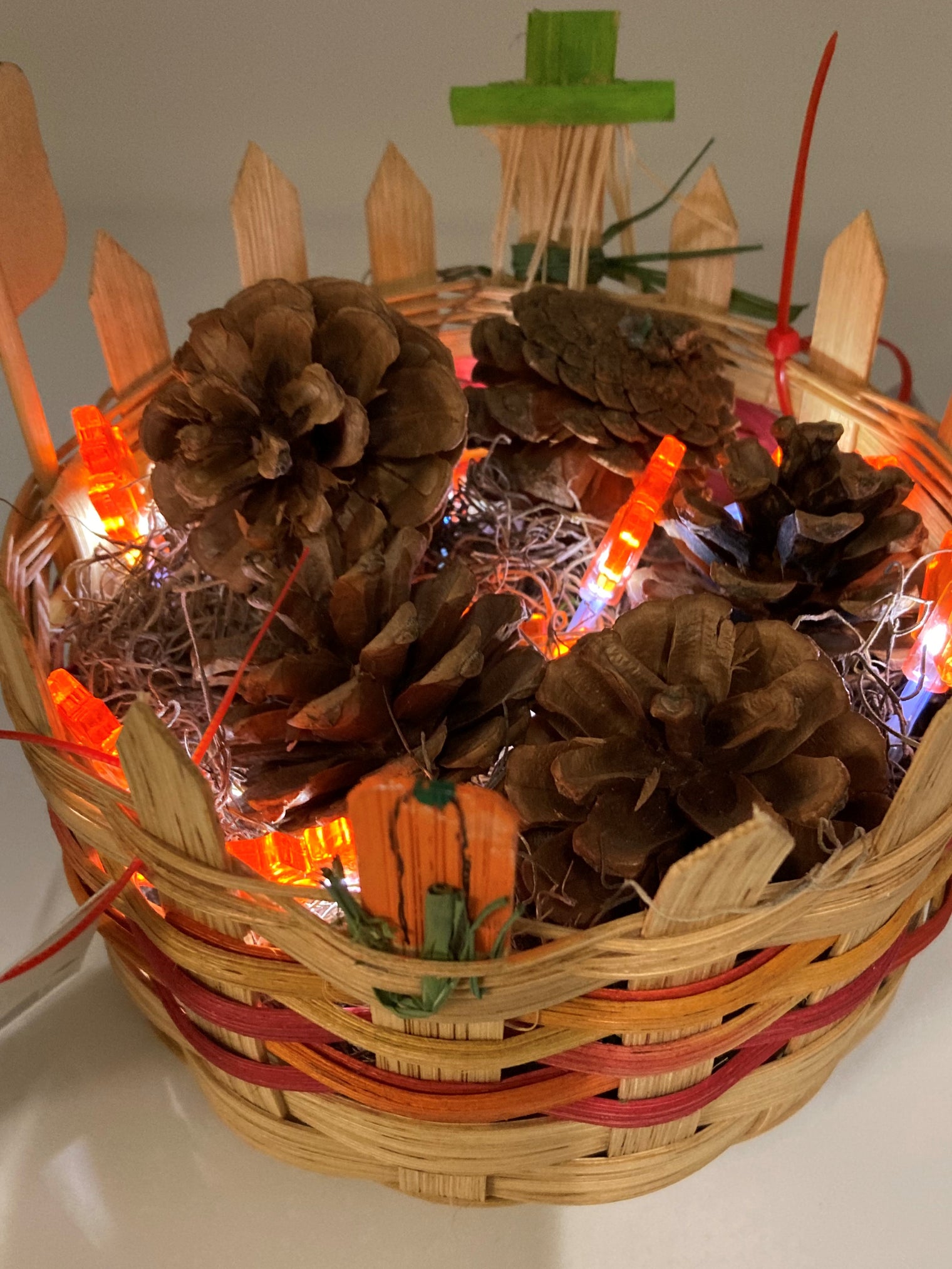 Fall Lighted Basket