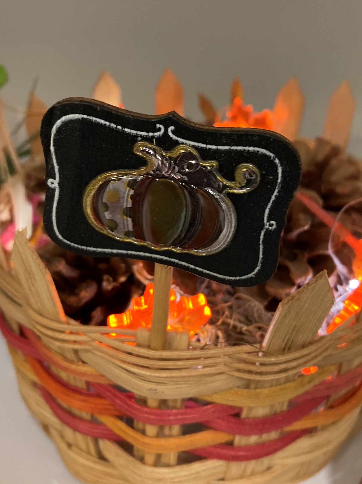 Fall Lighted Basket