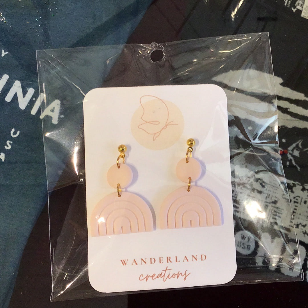 Pink Rainbow Earrings
