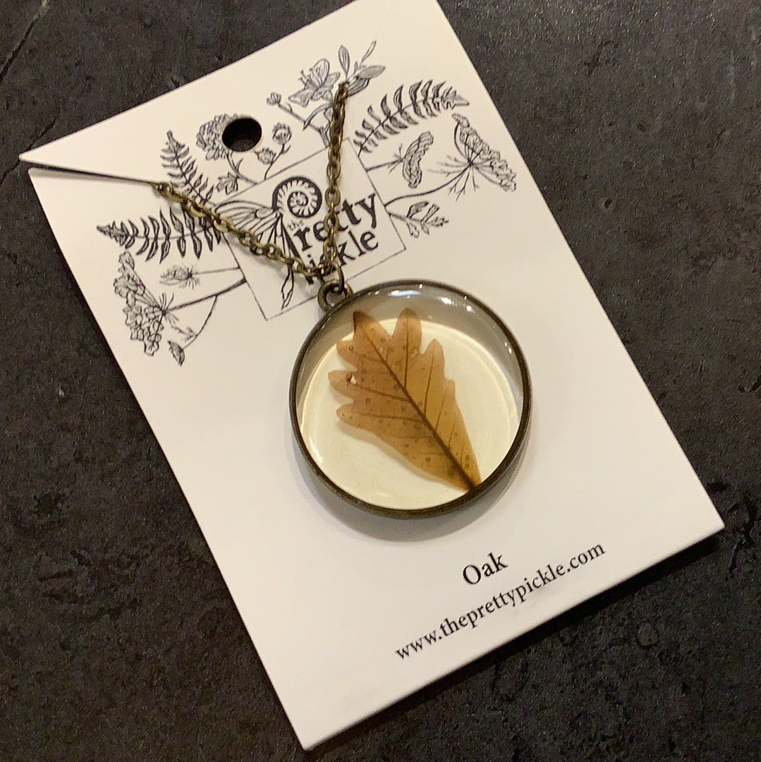 White Oak Leaf necklace